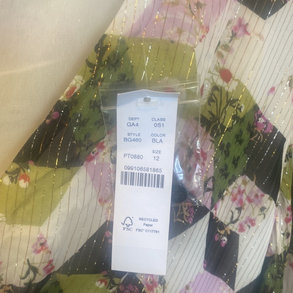 NEW J. Crew Lurex Metallic Chiffon Midi Dress NWT - Picture 11 of 13